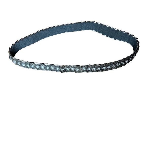 Chico’s PewterToned Scale Stretch Belt with Rhinestone Accents On Each Piece - Picture 5 of 14